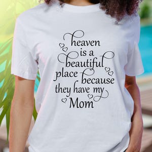 Le paradis est un bel endroit pour maman SVG, en souvenir, en souvenir de vous, citation commémorative, dicton religieux, ailes d'ange, téléchargement numérique