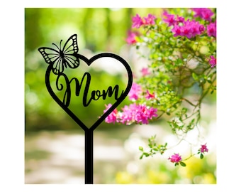 Moeder met vlinder herdenkingsbord, tuinbord, grafmarkering, ter nagedachtenis, teken van medeleven, herdenkingsbord, verlies moeder