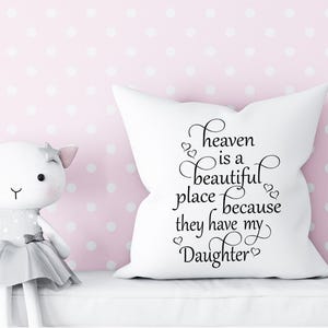 El cielo es un lugar hermoso SVG, simpatía por la hija, cita conmemorativa, extraño a mi hija, en memoria de, pérdida de un ser querido, descarga digital