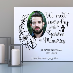 Nous nous rencontrons tous les jours SVG, jardin des souvenirs, design commémoratif, en souvenir d'amour, bricolage, perte d'un être cher, jamais oublié, téléchargement numérique