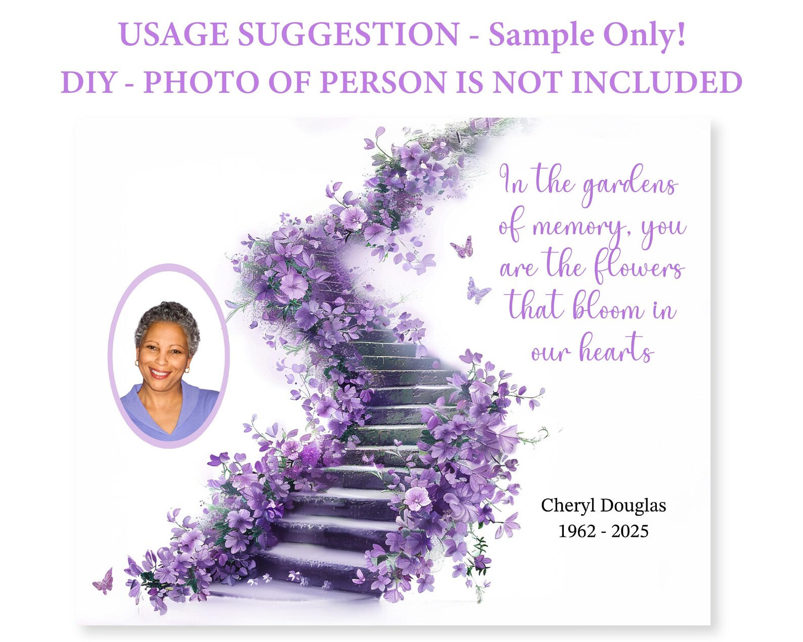 Memory Bloom In Loving Memory Memorial Background PNG, Purple Violet Flowers ...