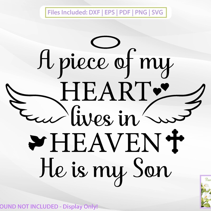 My Son in Heaven Svg - Etsy