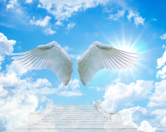 Heaven Background 6 PNG Memorial Background (Instant Download) 