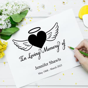 En souvenir d'amour, ailes d'ange SVG, vous me manquez, perte d'un être cher, coeur et halo, jamais oublié, bricolage commémoratif, téléchargement numérique