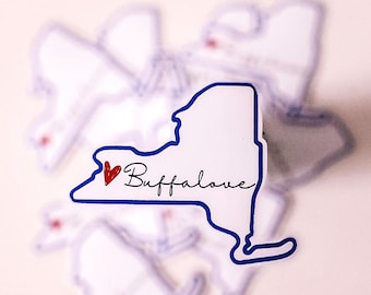 Buffalove New York STICKER | Buffalo Sticker, Waterproof Sticker, Buffalove Sticker