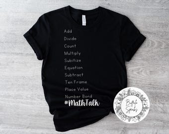 Shirt leraar wiskunde, uniseks jersey T-shirt met korte mouw, T-shirt leraar, geschenken leraar, waardering leraar, shirts leraar