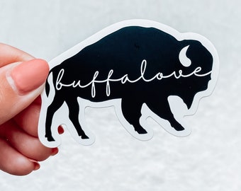 Buffalove Black STICKER | Buffalo Sticker, Waterproof Sticker, Buffalove Sticker