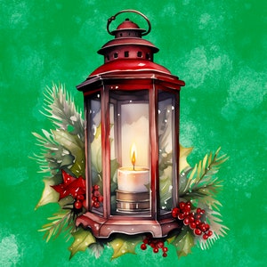Christmas lantern digital print/sublimation/dtf/dtg/ digital file