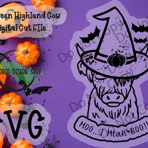 Halloween Highland Cow Digital Cut file
