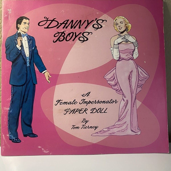 VTG Danny's BOYS Drag Queen Paper Doll Book Tom Tierney Female Impersonator NEW