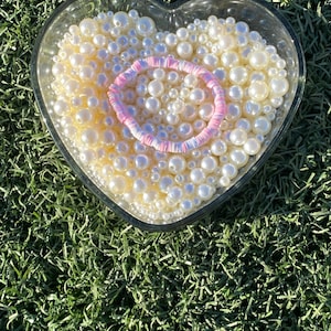 strawberry milk beaded bracelet.