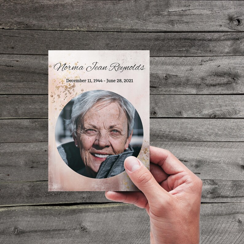 Editable Funeral Obituary/prayer Card I Obituary Template I Etsy