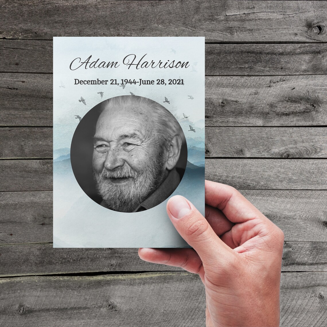 Editable Funeral Obituary/prayer Card I Obituary Template I Etsy