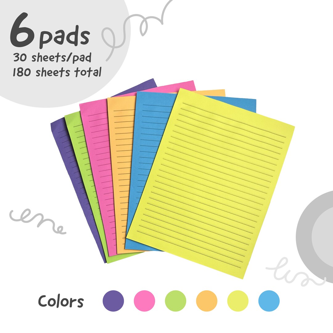 RLM Creations Large Lined Sticky Notes - Etsy