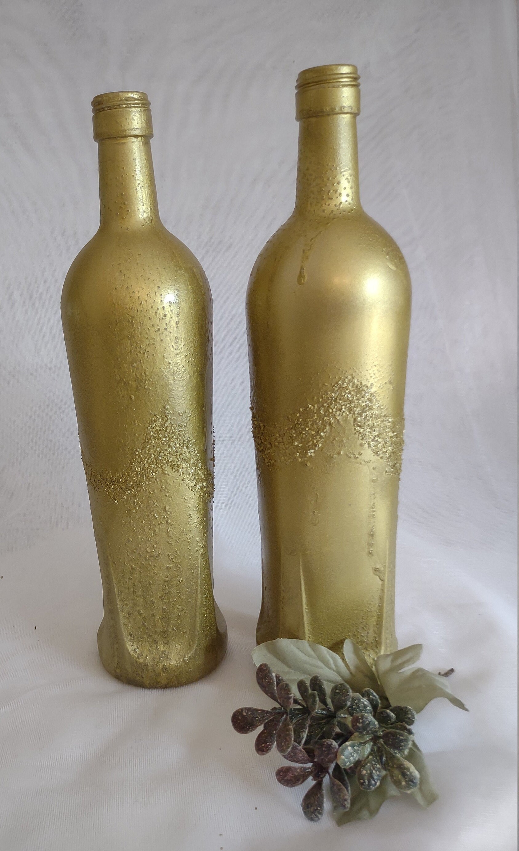 Set or separate gold bottle decor bottles Christmas bottle Etsy
