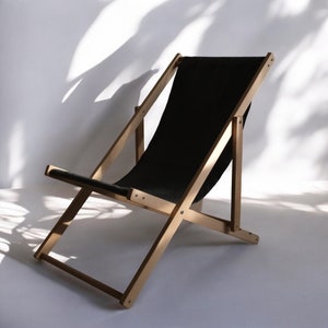 Chaise longue en bois de qualité supérieure - Chaise de piscine réglable et pliable pour le jardin | Bain de soleil sur la plage, cadeau de jardin parfait, chaise de patio, transat.