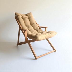 Wooden Outdoor Chair Set with Cushions, Foldable Sunbed Lounge Furniture for Deck, Patio, Balcony, Ideal Garden Seating Gift, Wooden Sunbed.