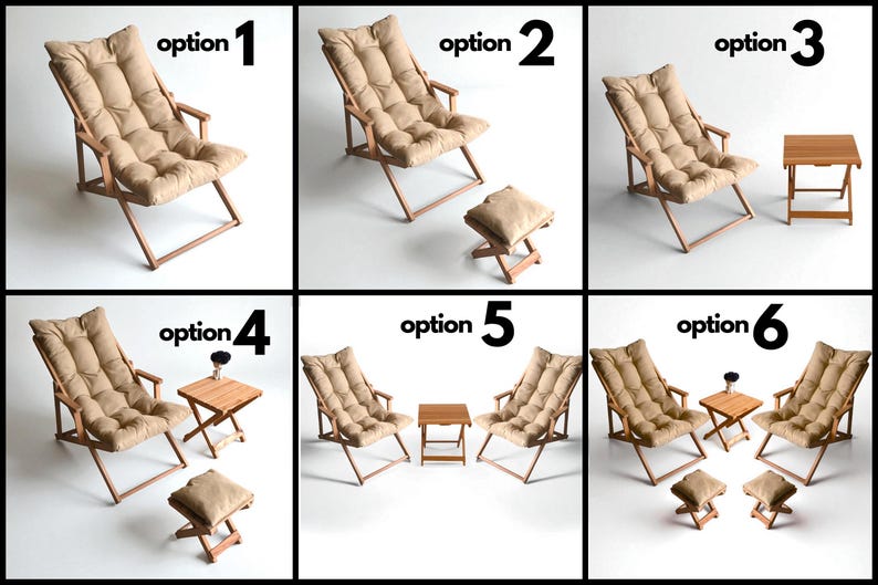 Premium Wooden Garden Chair with Armrest, Adjustable Patio Chair, Comfortable Patio Sun Lounger, Garden Sunbed, Balcony Chair, Deck Chair. image 4