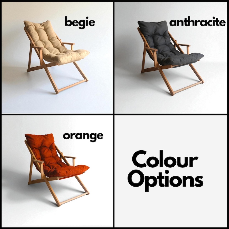 Premium Wooden Garden Chair with Armrest, Adjustable Patio Chair, Comfortable Patio Sun Lounger, Garden Sunbed, Balcony Chair, Deck Chair. image 5