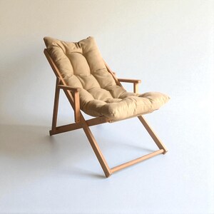 Premium Wooden Garden Chair with Armrest, Adjustable Patio Chair, Comfortable Patio Sun Lounger, Garden Sunbed, Balcony Chair, Deck Chair. image 13