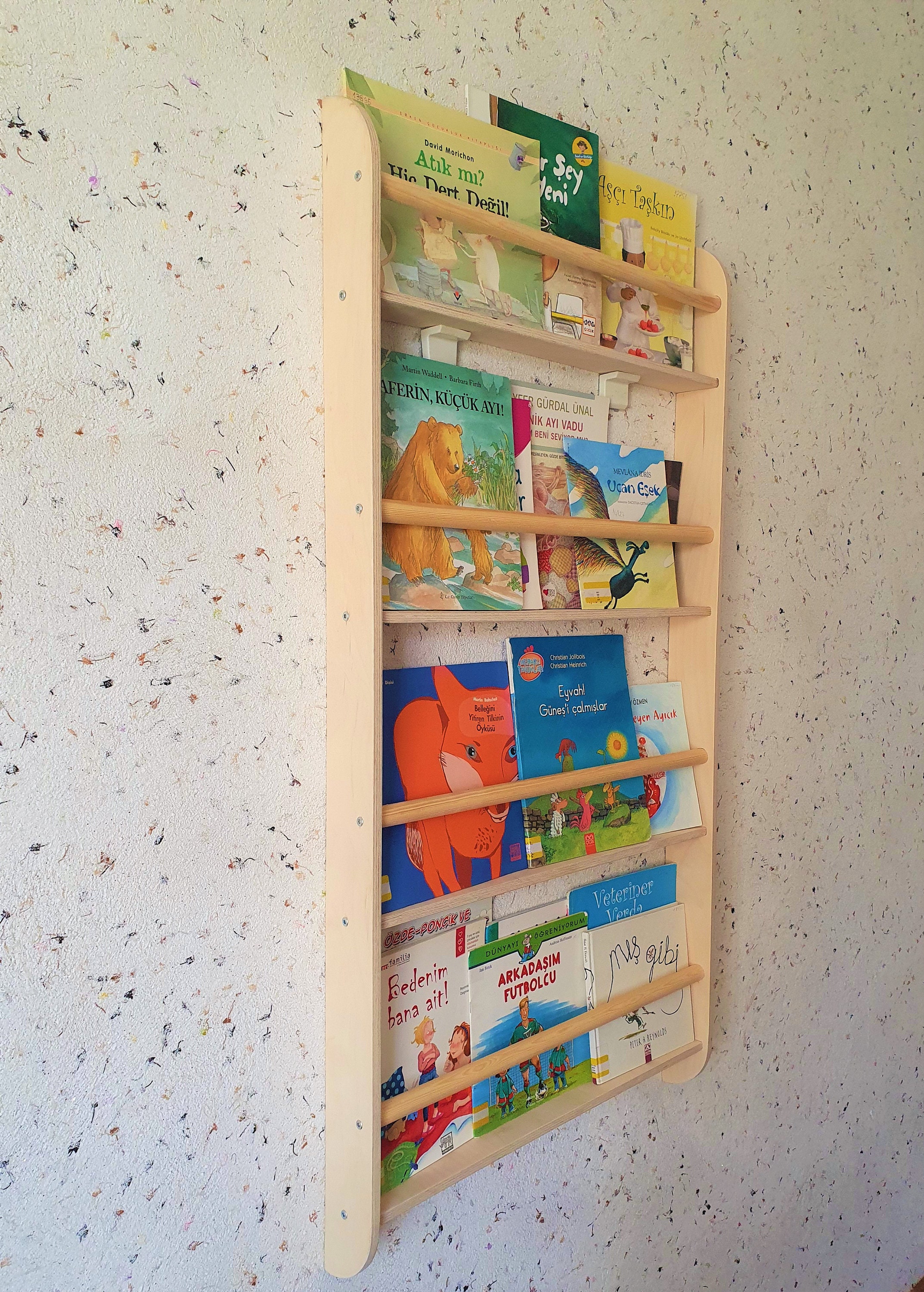 Montessori Bookshelf Wall Mount Montessori Bookcase Nursery Etsy UK