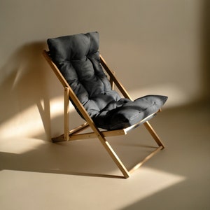 Chaise longue de piscine luxueuse - Chaise longue en bois réglable pour l'extérieur, chaise de jardin et de plage, gif d'été parfait, chaise longue de piscine, transat.