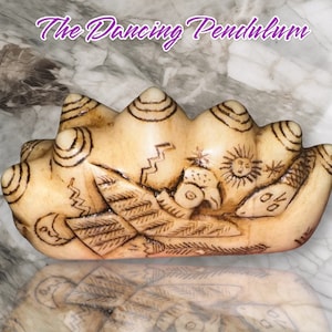 Andean Trilogy Apus Illa Amulet is hand-carved in Peru from alabaster.  Representing Apu Ausangate and the Andean Trilogy.