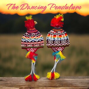 Beaded Shaman Chullo Hat with Andean  Designs  Chullo hat is hand-weaved showing  Inca geometric patterns And in Andean style
