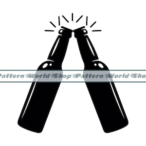 Beers Cheers #2 SVG, Beer Bottles Toasting SVG, Celebrate SVG, Beer Clipart, Beer Files For Cricut, Beer Cut Files For Silhouette, Dxf, Png