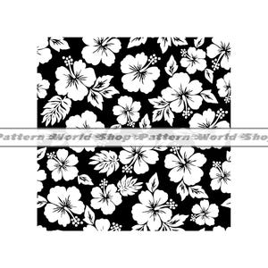 Hibiskus-Muster Punziertes Leder SVG, Punziertes Leder SVG, Blumenmuster SVG, Nahtloses Muster, Blumenranken, Peekaboo Becher, Schneiden, Cricut