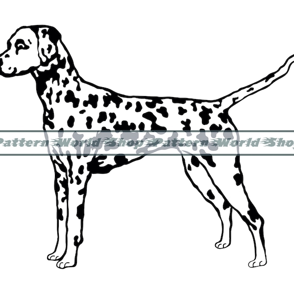 Dalmatian SVG, Dog Svg, Dalmatian Clipart, Dalmatian Files For Cricut, Dalmatian Cut Files For Silhouette, Dxf, Png, Eps, Dalmatian Vector