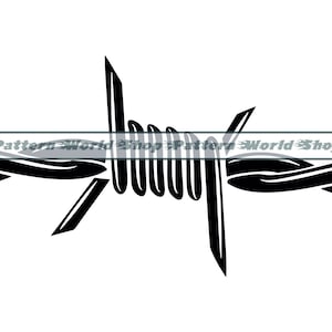 Barbed Wire SVG, Barbed Wire Clipart, Barbed Wire Files For Cricut, Barbed Wire Cut Files For Silhouette, DXF, PNG, Eps, Barbed Wire Vector