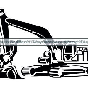Excavator #2 SVG, Excavator Clipart, Excavator Files For Cricut, Excavator Cut Files For Silhouette, Excavator DXF, Png, Excavator VECTOR