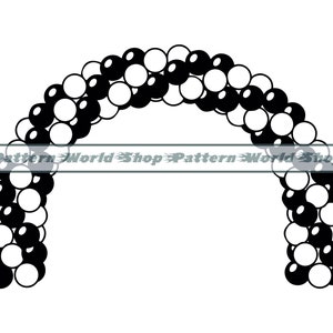 Ballonboog #2 SVG, ballonnen SVG, Celebration Gate SVG, ballonboog clipart, bestanden voor Cricut, gesneden bestanden voor silhouet, dxf, png, eps, vector