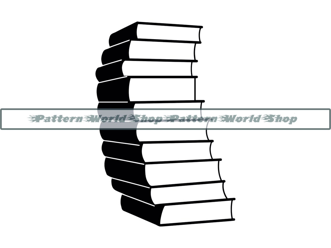 Book Rows Svg Books SVG Stack of Books SVG Books Clipart Books Files for - Etsy