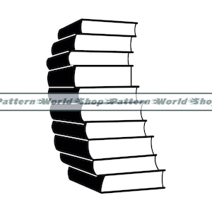 Books SVG, Stack of Books SVG, Books Clipart, Books Files For Cricut, Books Cut Files For Silhouette, Books Dxf, Books PNG, Eps,Books Vector
