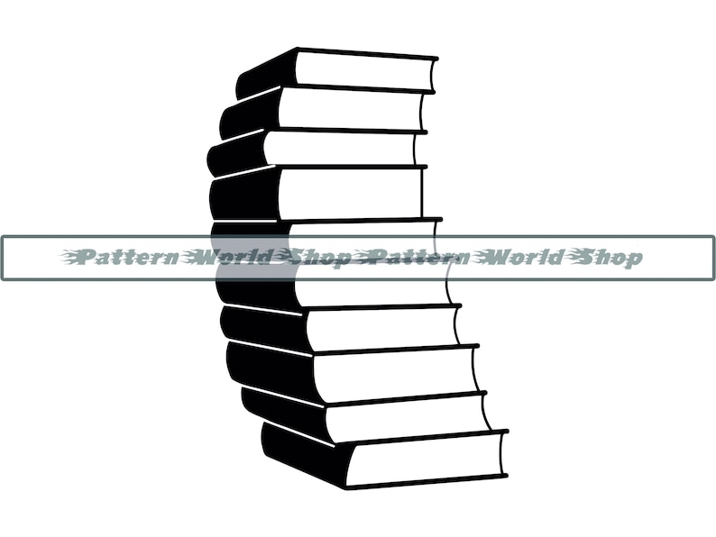 Books SVG Stack of Books SVG Books Clipart Books Files for - Etsy