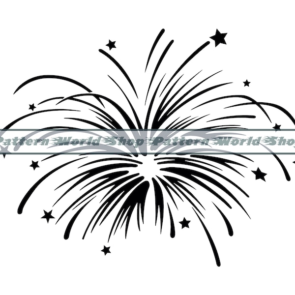 Fireworks SVG, Celebration SVG, Fireworks Clipart, Fireworks Files For Cricut, Fireworks Cut Files For Silhouette, Dxf, Png, Eps, Vector