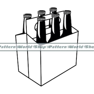 Sixpack bier SVG, bier SVG, bier clipart, bierbestanden voor Cricut, bier gesneden bestanden voor silhouet, bier dxf, bier png, eps, bier vector