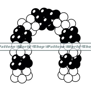 Balloon Arch SVG, Balloons SVG, Celebration Gate SVG, Balloon Arch Clipart, Files For Cricut, Cut Files For Silhouette, Dxf, Png, Eps,Vector
