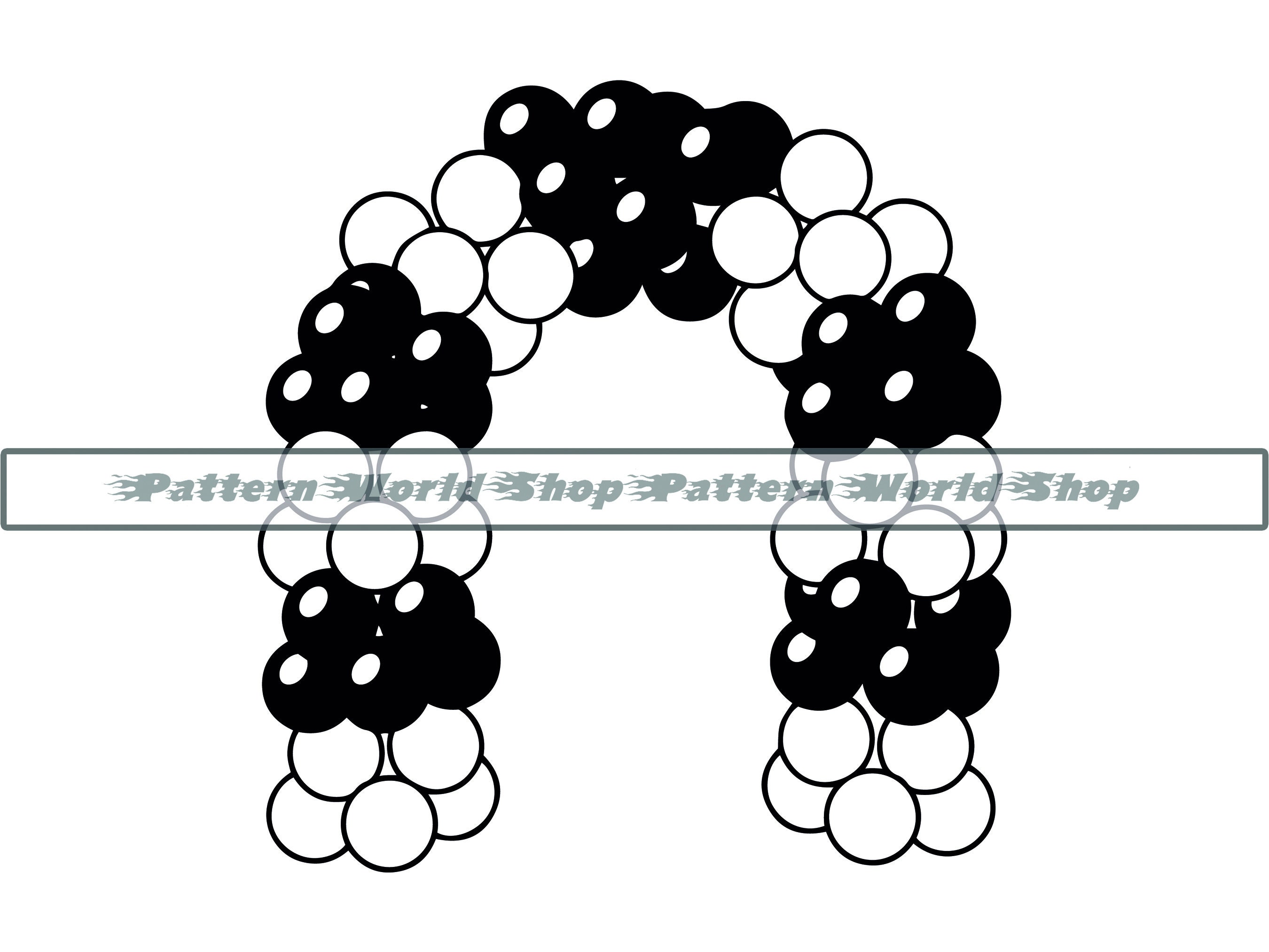 Balloon Arch SVG, Balloons SVG, Celebration Gate SVG, Balloon Arch ...