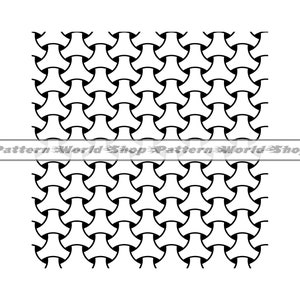 May include: Black and white geometric pattern with a repeating design of interlocking triangles. The pattern is seamless and can be used for a variety of purposes, such as fabric, wallpaper, or digital design.