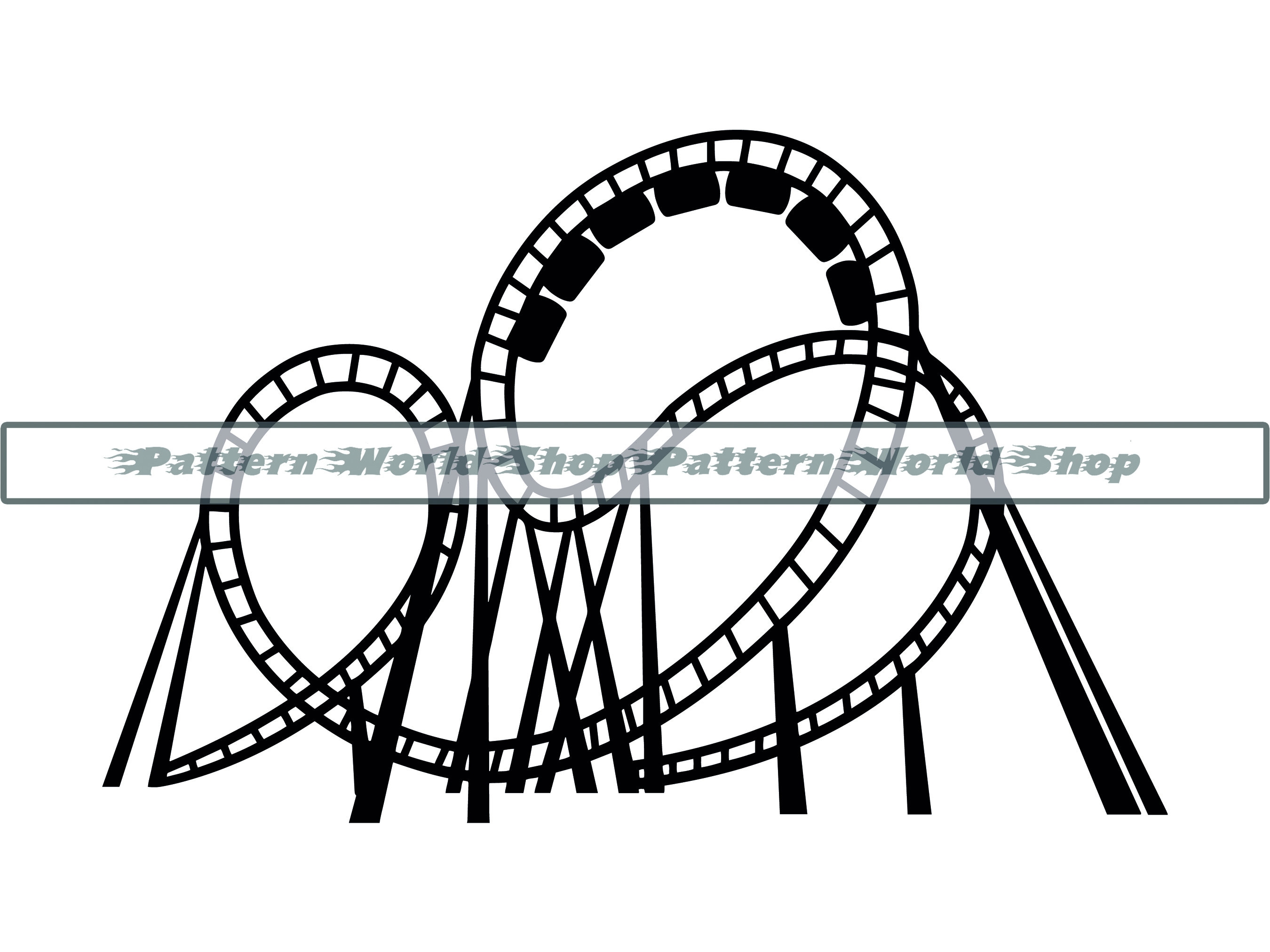 aerosmith roller coaster track clipart