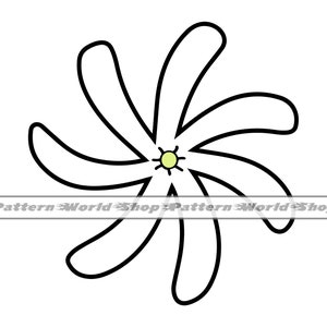 Tiare Flower #2 SVG, Foam Tiare Type B SVG, Flower SVG, Tiare Flower Clipart, Files For Cricut, Cut Files For Silhouette, Dxf,Png,Eps,Vector