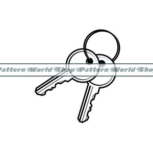 Keys SVG, Key Chain SVG, Keys Clipart, Keys Files For Cricut, Keys Cut Files For Silhouette, Keys Dxf, Keys Png, Keys Eps, Keys Vector