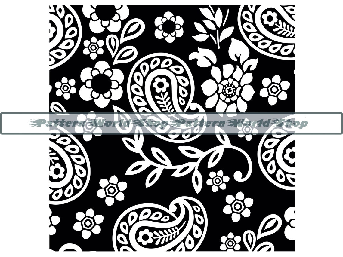 Bandana Pattern 8 SVG Paisley Pattern SVG Seamless Bandana - Etsy