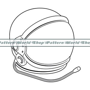 Casco astronauta SVG, Casco astronauta SVG, Clipart casco astronauta, File per Cricut, File di taglio per Silhouette, Dxf, Png, Eps, Vettore
