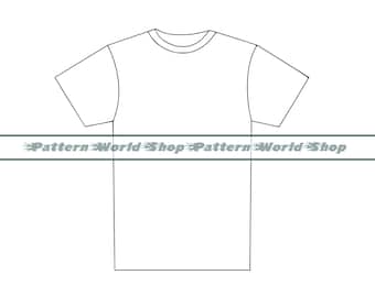 T-shirt Outline SVG, T-shirt SVG, Shirt SVG, T-shirt Clipart, Shirt Clipart, Files For Cricut, Cut Files For Silhouette, Dxf, Png,Eps,Vector