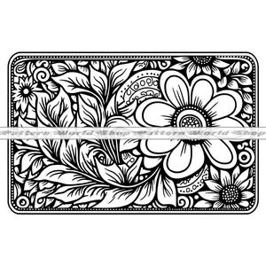 Tooled Leather Pattern Floral #236 SVG, Western Pattern, Tooling Leather, Baroque Flourish, Carving, Files For Cricut, Cut Files, Dxf, Png
