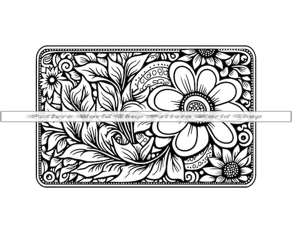 Tooled Leather Pattern Floral #236 SVG, Western Pattern